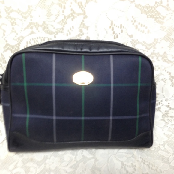 Burberry Blue Plaid, Clutch Cosmetic Bag - Picture 1 of 7
